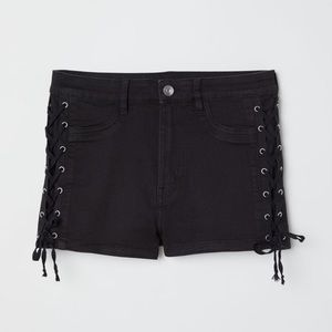 Shorts with lacing
